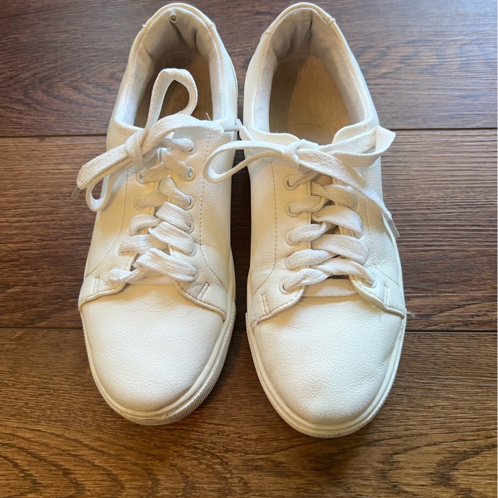 Joie Harvard faux leather ked-like sneakers!